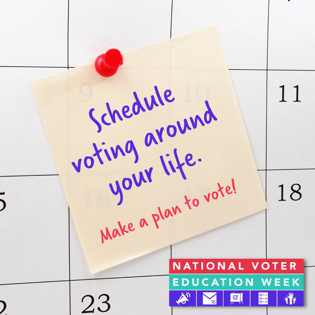 Have you made a plan to vote? Just like meeting a friend or planning a vacation, it’s easier to make a vote plan in advance. 📲 Text VOTER to 26797 to receive local election reminders and approach the election with confidence! #iamavoter #NationalVoterEducationWeek
