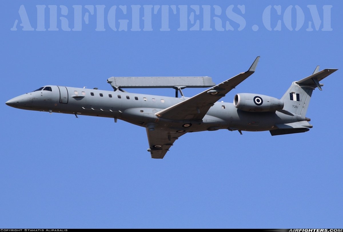 📷Hellenic Air Force
Embraer EMB-145H AEW&C, s/n 729
380 Airborne Early Warning & Control System Squadron
Tanagra AFB, 02/09/2023
#HAF #Embraer #EMB145H #AEW
#TanagraAFB #380Sqn #HellenicAirForce @embraer 
airfighters.com/photo/278879/M…