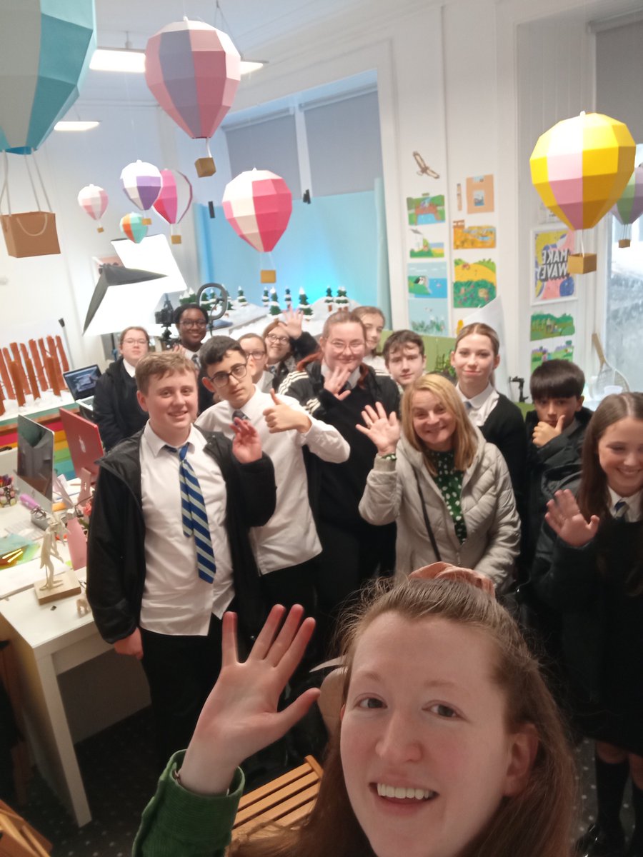 Delighted that <a href="/LourdesSec/">Lourdes RC Secondary</a> could visit <a href="/Clubhouse_GLA/">Clubhouse</a> to see my poem being brought to life in a wonderful stop motion animation, Arthur's Christmas Tale in aid of <a href="/shelterscotland/">Shelter Scotland</a> #arthurschristmastale  Please DONATE if you can tinyurl.com/bdzmb67