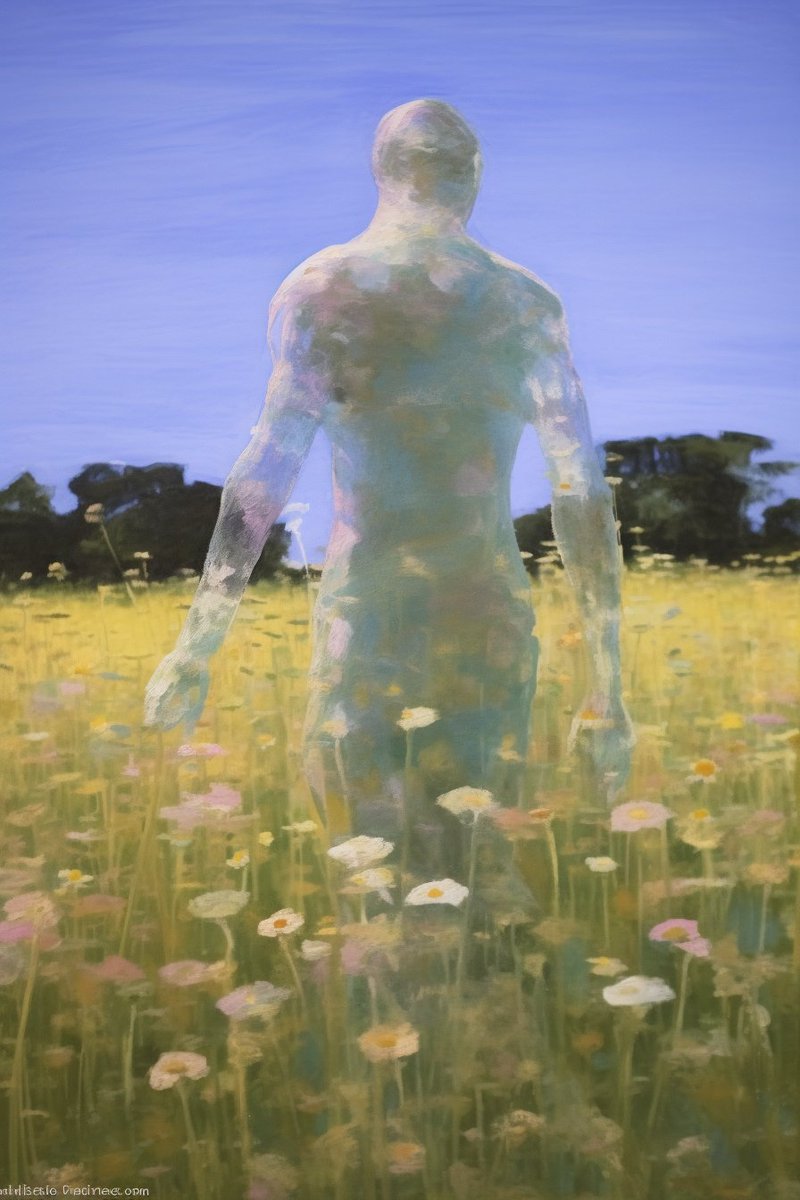 #humanfigure #flowerfield #translucent
Prompt: a translucent human figure standing in a flower field
#Midjourney #EnchantingAI #LovelyAI 
twitter.com/EnchantingAI/s…