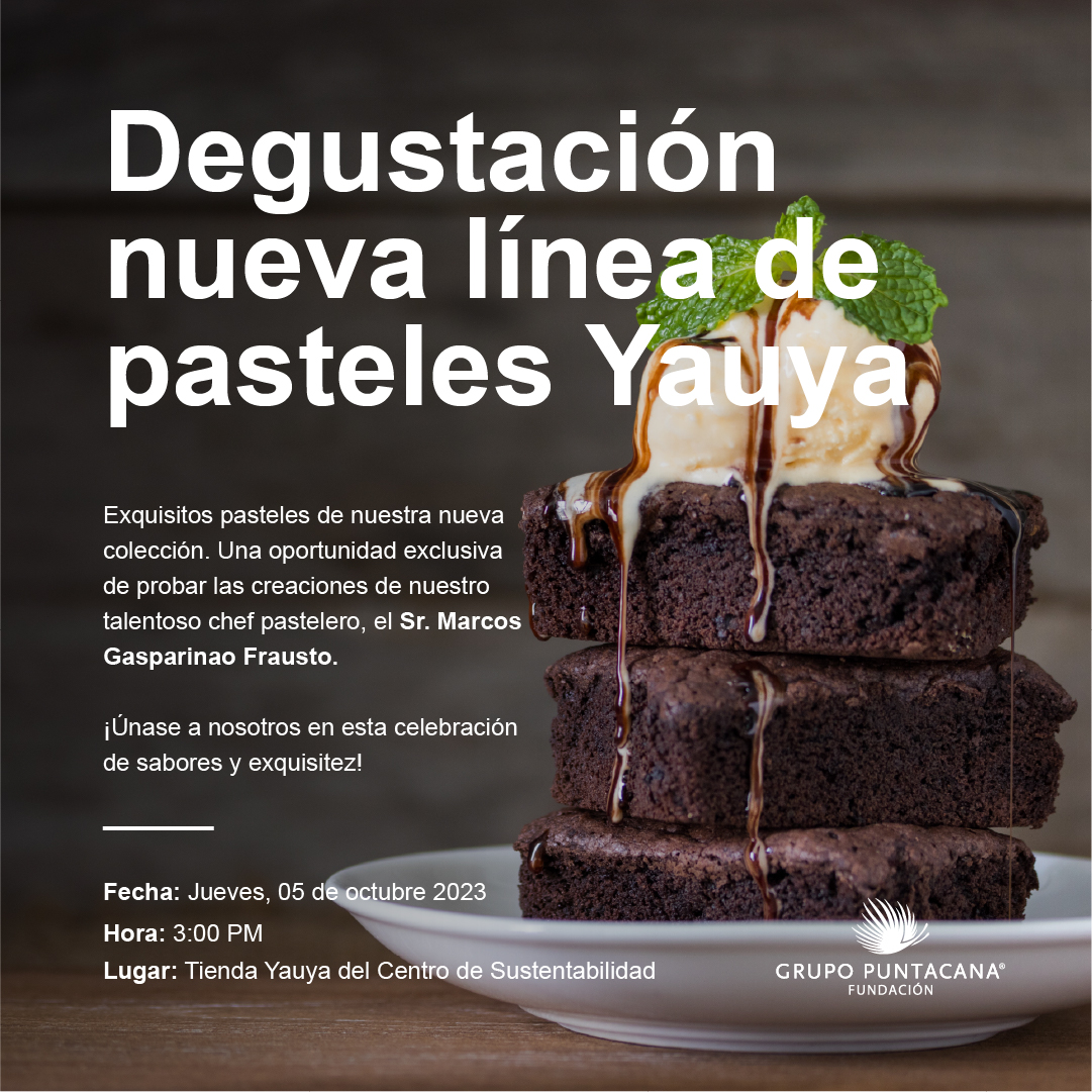 Descubre un mundo de dulzura en nuestra degustación de la nueva línea de pasteles Yauya. 🍰🌟 Únete a nosotros el jueves, 5 de octubre a las 3:00 PM en nuestra Tienda Yauya del Centro de Sustentabilidad.