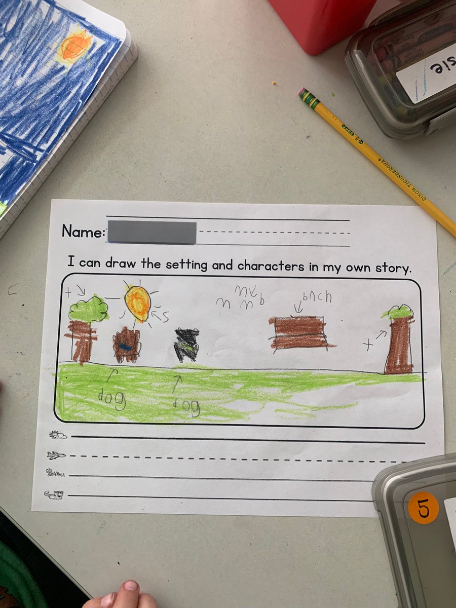 We’ve been learning how to draw characters and different settings during Writing!✏️ Today we read “Big Dog, Little Dog” and then made our own stories with a dog as the main character!🐶🌟 <a href="/WWP_Dalers/">WWP_Dalers</a>