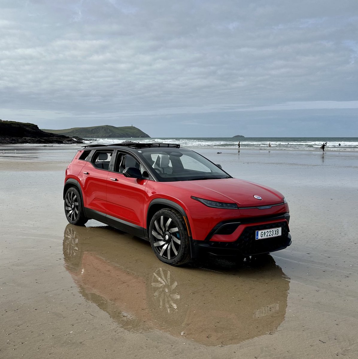 Ocean on the beach #Fisker #EVs #FiskerOcean #Polzeath