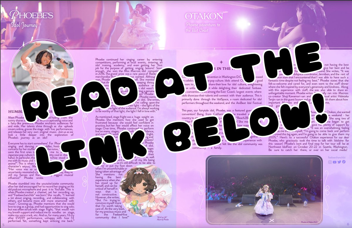 feebeechanchibi's tweet photo. I am so incredibly honored to be featured in the first-ever issue of International Idol Network's magazine about kaigai idols, IDOLIZINE! 💕✨

Please read it and check out the rest of the magazine to learn more about other fantastic idols~! 🙏 https://t.co/eJ1ofZoO5J