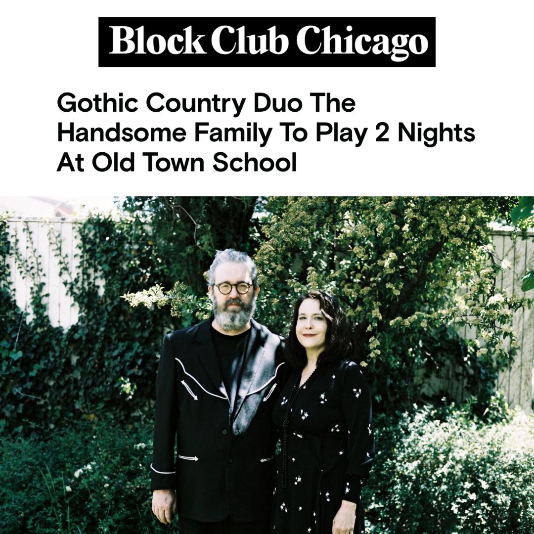 .@BlockClubCHI features @handsomefamily in new article, writing 'Besides animals, another recurring theme in Rennie’s lyrics is paranormal phenomena, making the upcoming Old Town concerts perfect for the Halloween season.' Check it out here: blockclubchicago.org/2023/10/03/got…