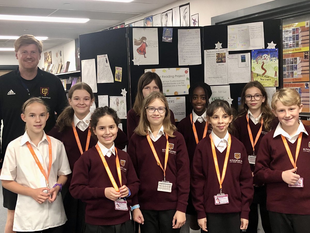 We finally got all our Summer Reading Project winners together this week. Well done to all of them! We loved seeing all your wonderful illustrations, reviews and fact files and celebrating with your proud Head of Year Mr Bardsley #readingatelthorne #readingforpleasure