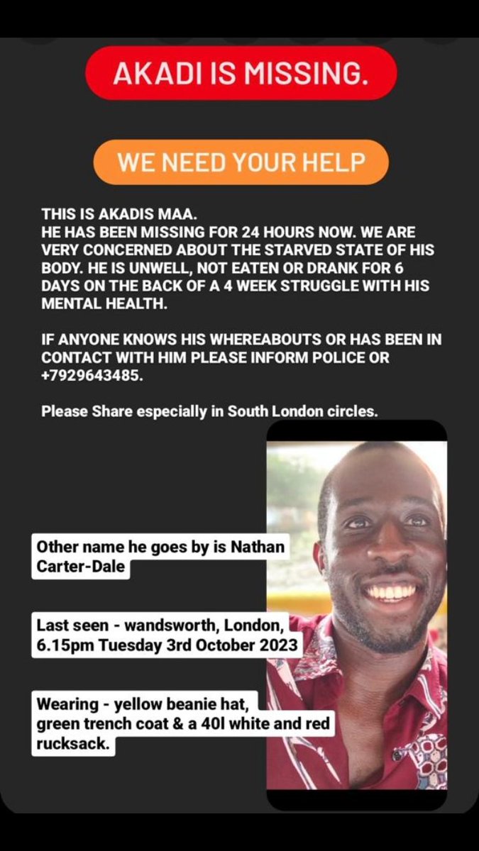 My friend is missing.  Please share x