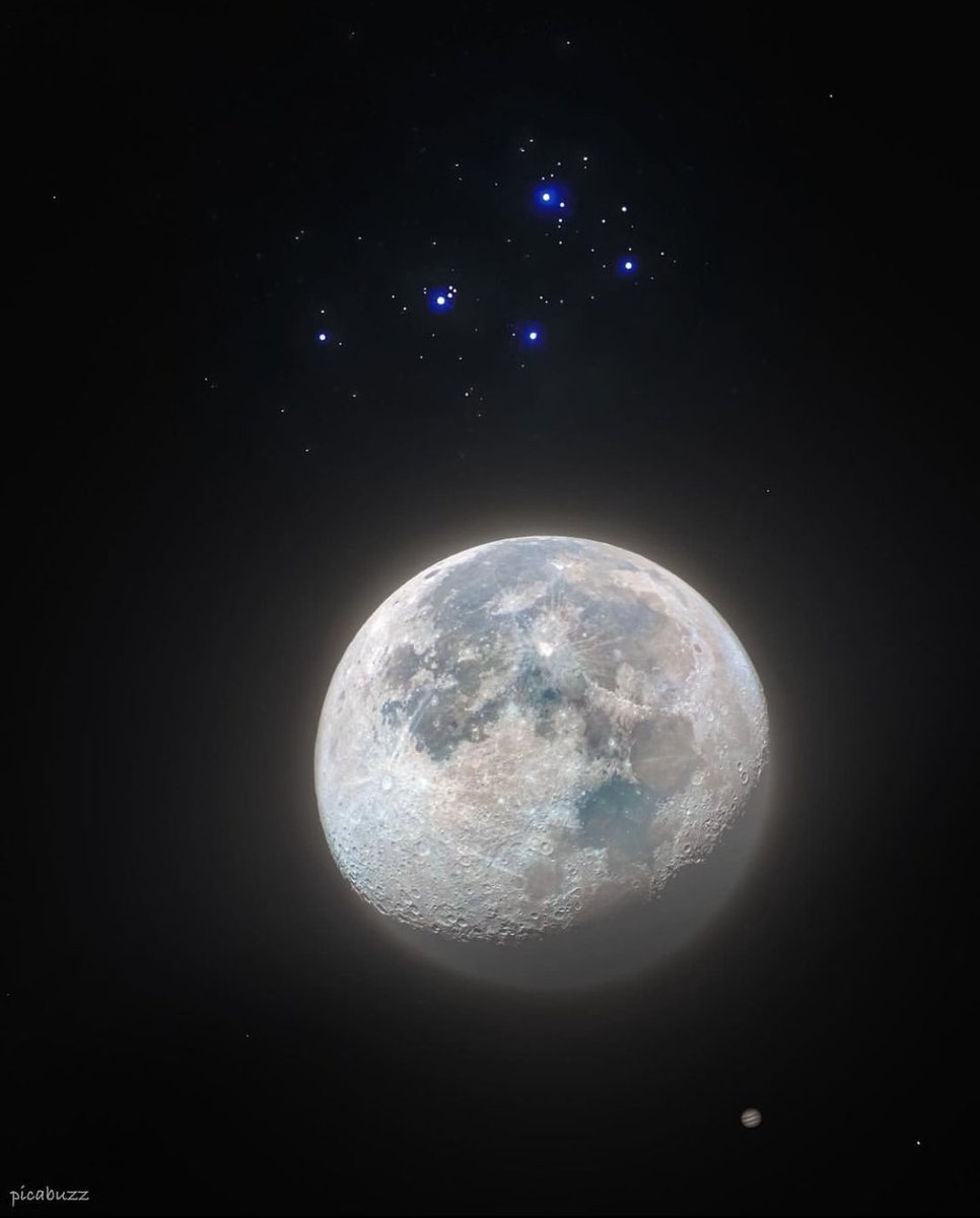 Moon and Pleiades.
