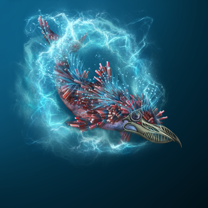 Swimming at ridiculous speeds, Te'An's arcane bodily  augmentations become supercharged with electricity, creating a destructive barrier around him. The Thundering spiral around him is a sight to behold, creating a spectacle that can be seen from a mile away.

Te'An #8 is