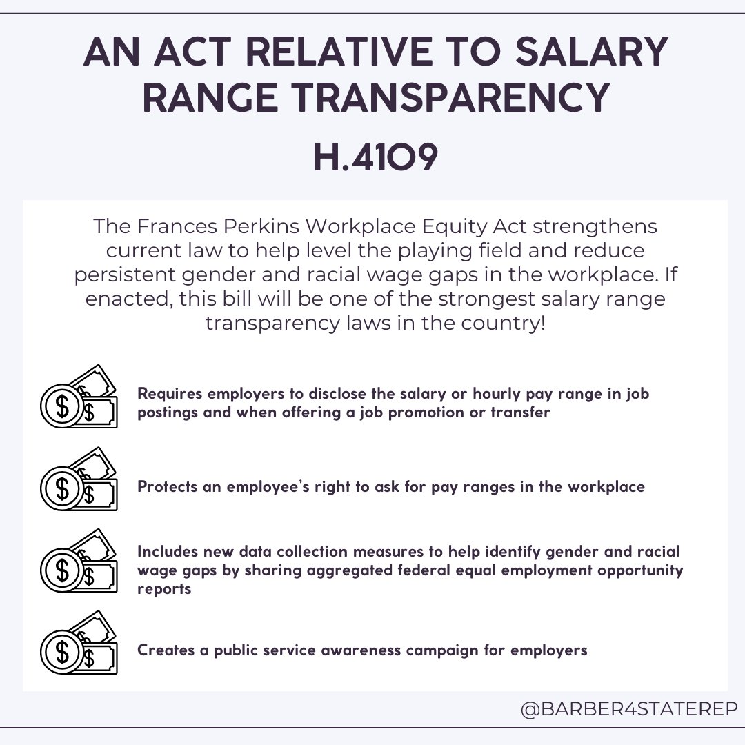 Today the House passed the Frances Perkins Workplace Equity Act! This legislation includes my bill on wage data reporting, and a bill on salary range transparency to address pay equity for women. @mapoli #payequity