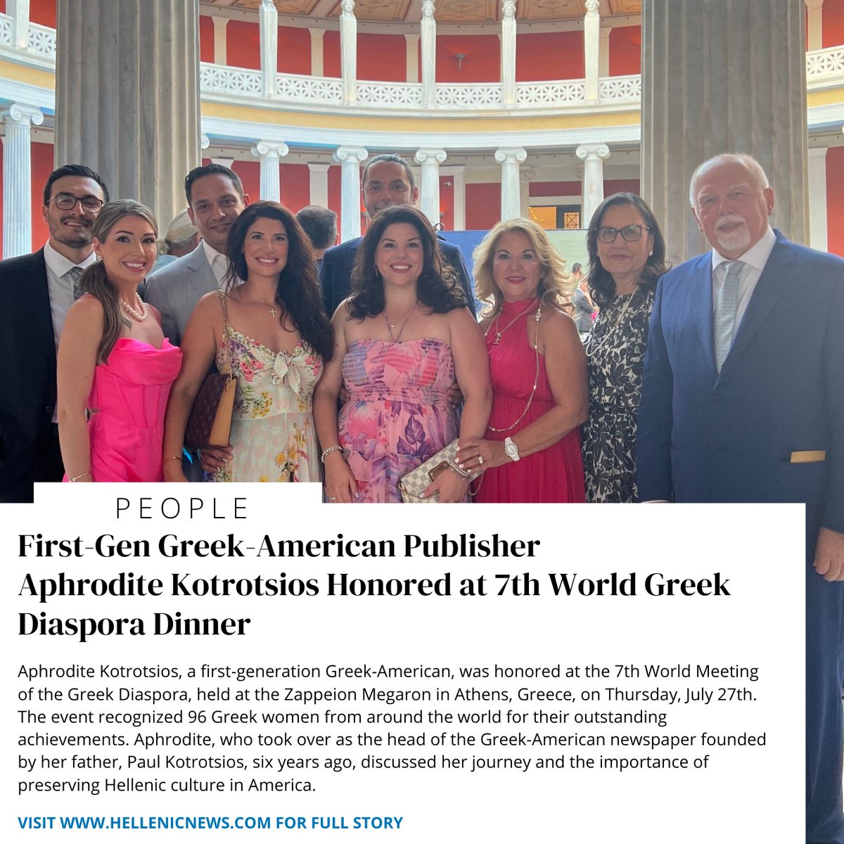 We're thrilled to celebrate one of our own, first-generation Greek-American publisher Aphrodite Kotrotsios, who was honored at the prestigious 7th World Greek Diaspora Dinner! 🔗 l8r.it/BGx1 #GreekDiaspora #AphroditeKotrotsios #CommunityLeader #HellenicNews