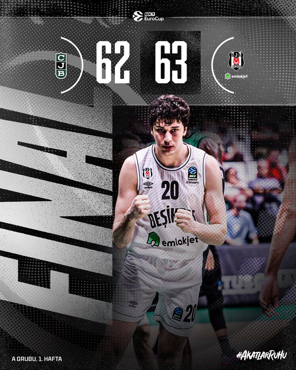 BKT EuroCup’a zaferle başlıyoruz. 💪🏻

Joventut Badalona 62-63 Beşiktaş Emlakjet | Maç Sonucu  

🦅 #PotanınKartalları | #BeşiktaşEmlakjet