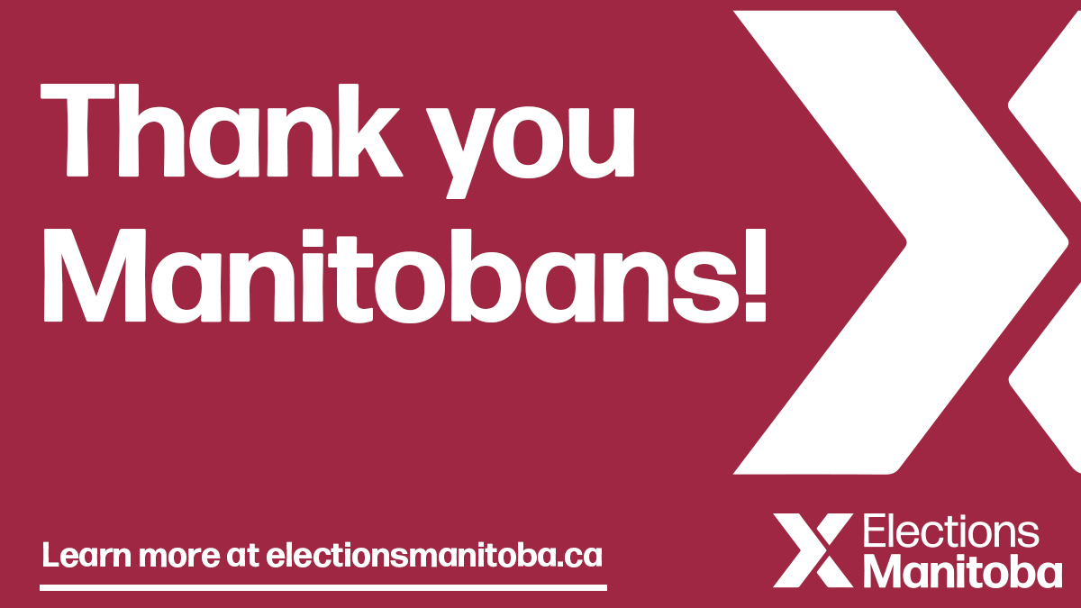 ElectionsMB's tweet photo. Thank you voters! This election, more than 400,000 Manitobans cast their ballot. Check the unofficial results at https://t.co/0RnHdwWxyf

#mbelxn43 #mbelxn2023 #mbvotes #mbpoli #electionsmb https://t.co/ONEJz253WK