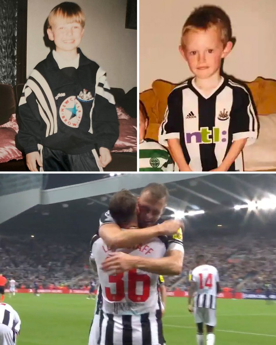 Dan Burn and Sean Longstaff have both scored against PSG tonight in the Champions League after 20 years of growing up and not seeing their side even play in the competition ⚽️🤝

Dreamland for two boyhood Newcastle fans 🥹❤️