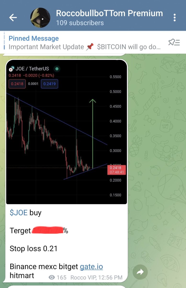 RoccobullboTTom's tweet image. $JOE looking beautiful chart at that moment 👌

Already i shared in my #premium_group