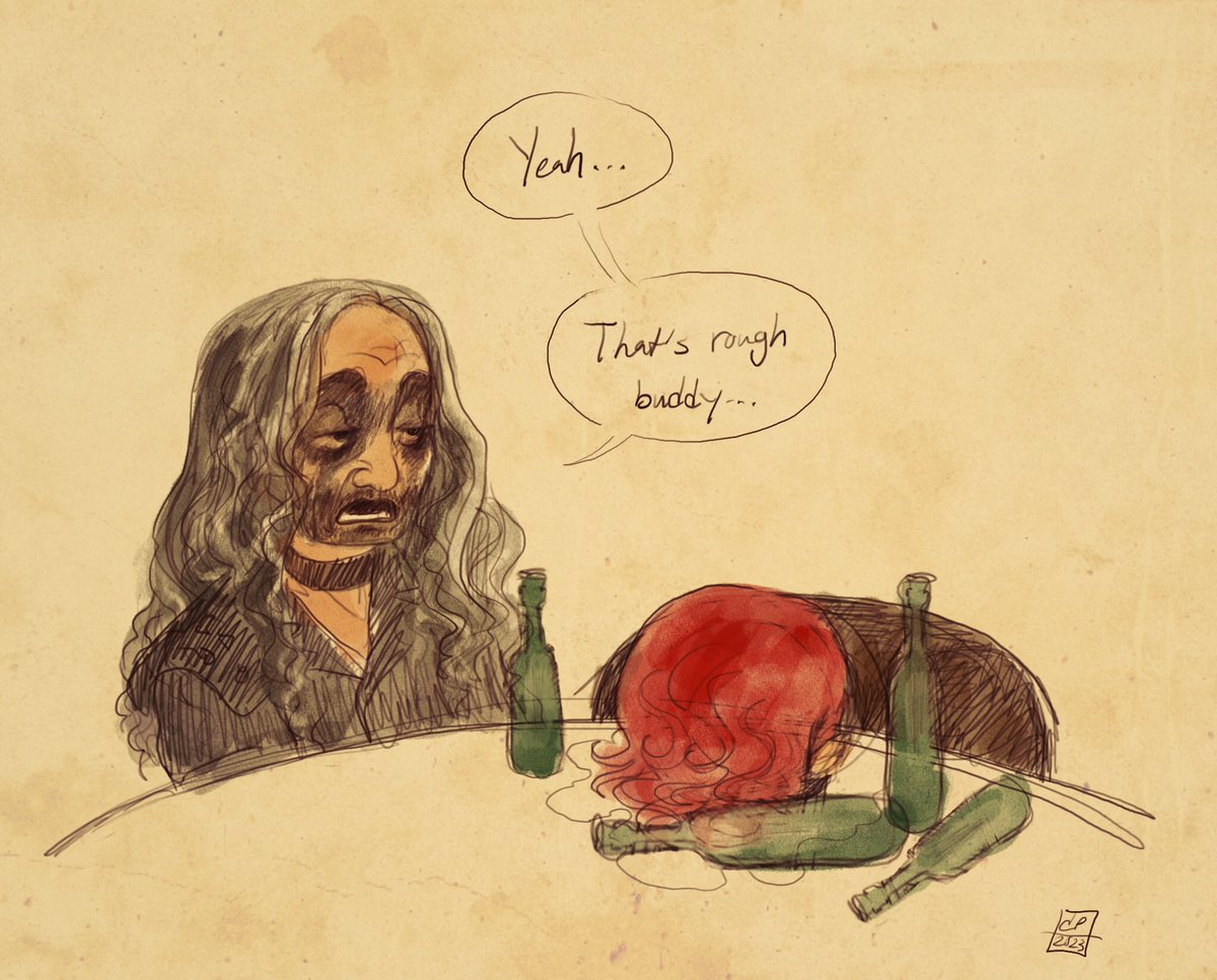 THAT_ART_GREM's tweet photo. When two couple’s situations are very similar to one another and they are from different shows, worlds combine and find comfort with one another’s equals…..

Well… kinda ✨✨✨

#GoodOmens #GoodOmensFanart #OFMD #OFMDfanart #ourflagmeansdeath #ourflagmeansdeathfanart https://t.co/Nkx3mqV6Fu