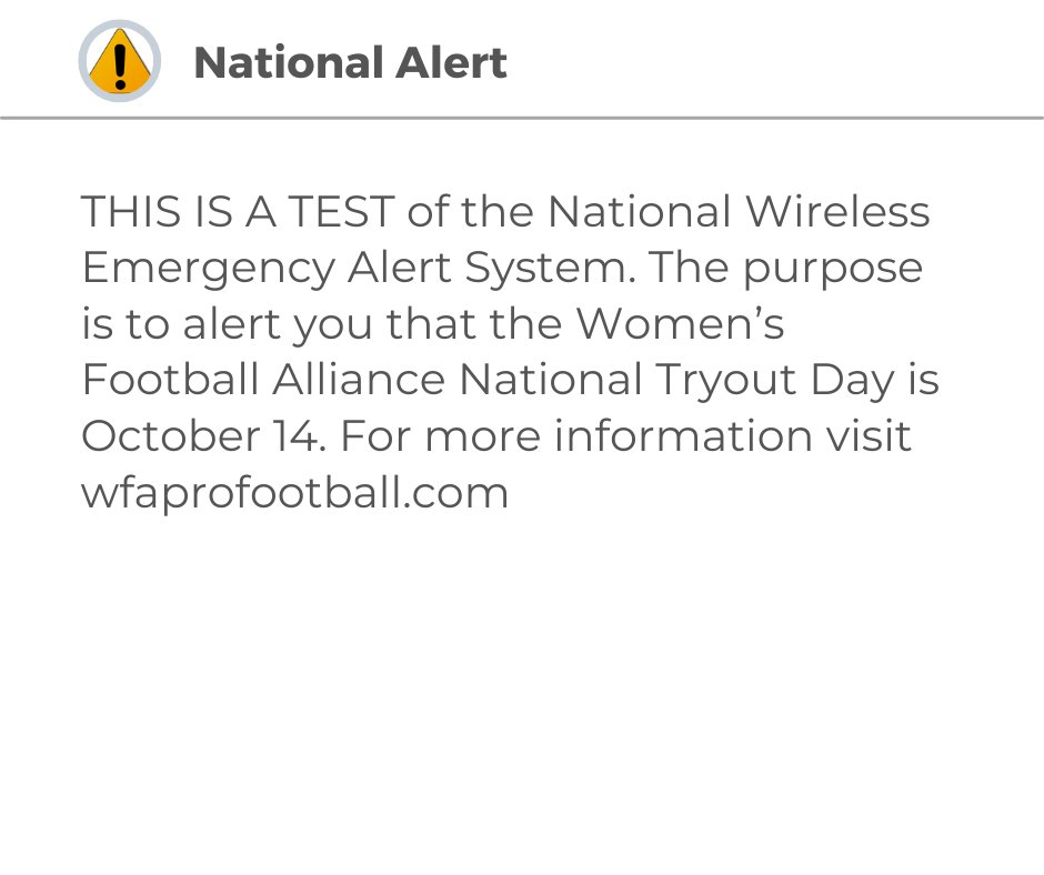 OMG who got one of these today?? #NationalAlert
