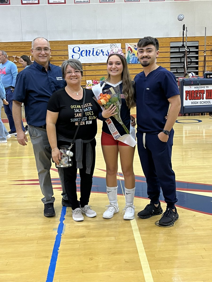 Tough loss tonight but still an extra special night recognizing our four seniors for everything they have done for forest hill athletics especially volleyball.  Thank you Class of ‘24. <a href="/FHH_FalconFury/">FHCHS</a> <a href="/MichaelAronson2/">Michael Aronson</a>