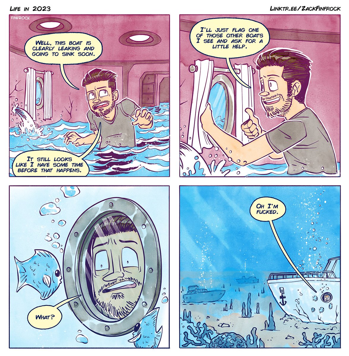 I was told today that my employment ends on Friday. I drew this comic to help express how I'm feeling.