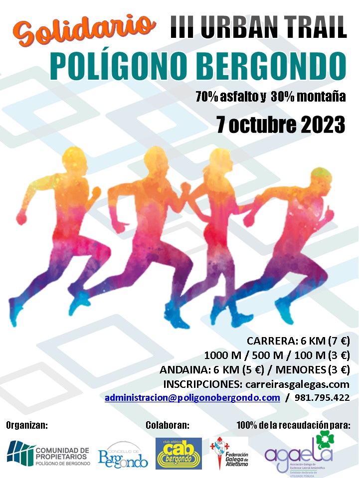 Aún estás a tiempo de participar a la próxima Urban Trail Solidaria en el Polígono de #Bergondo! 

Apúntate en el siguiente enlace: carreirasgalegas.com/events/iii-urb…

¡Te esperamos!

#carrera #andaina #urbantrail #coruña #solidario