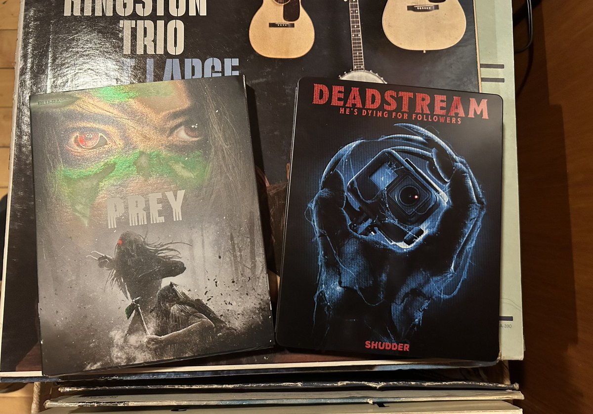 Aizanthor's tweet image. I’m so happy #Prey and #Deadstream became available on physical media. Let’s normalize physical releases for streaming movies and shows, please. Buy these movies!