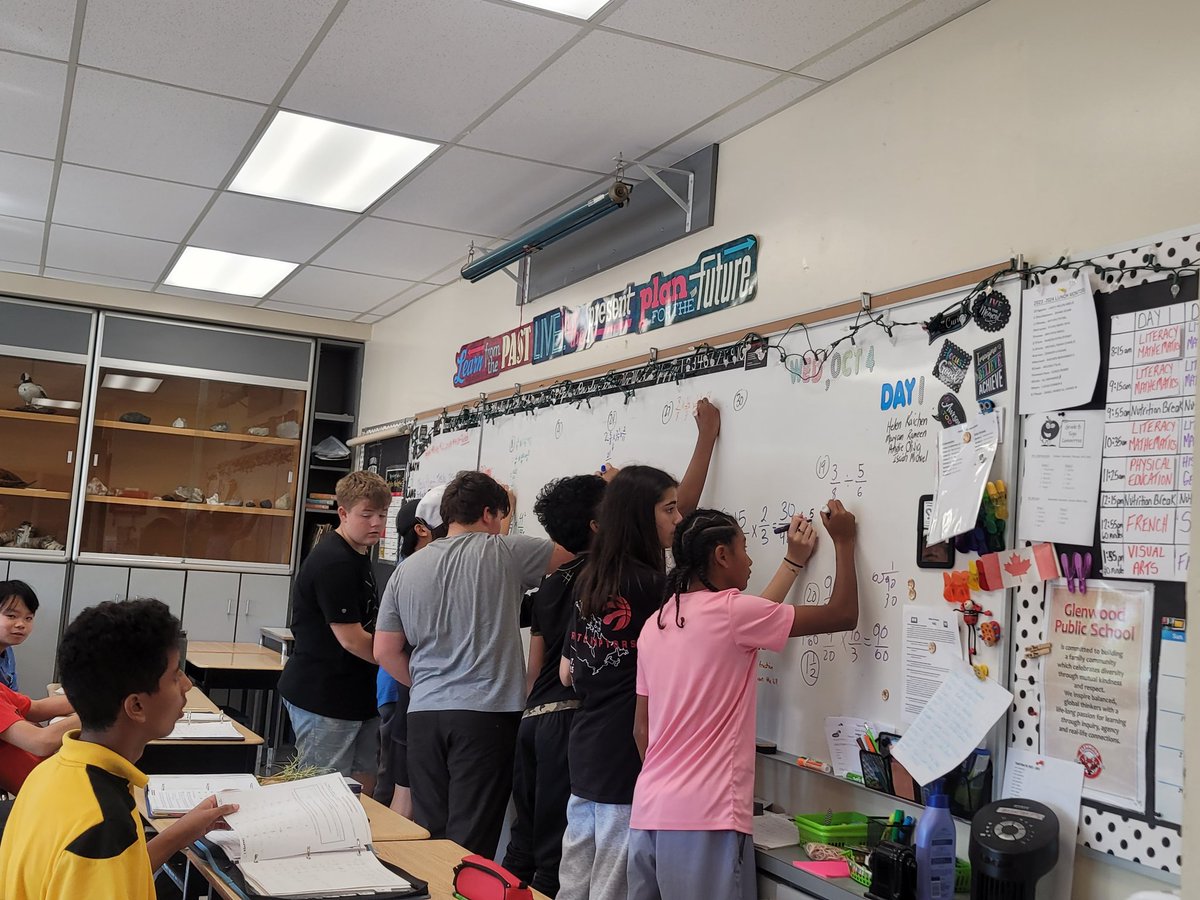 Gr8s absolutely enjoy showcasing their mathematical abilities, thinking and strategies. They get disappointed when we run out of questions to place on the board during 'take up time'! #welovemath  <a href="/GlenwoodGriffin/">Glenwood Griffins</a> <a href="/gecdsbpro/">GECDSB PR</a> <a href="/teach_terri/">Terri Barrette</a>