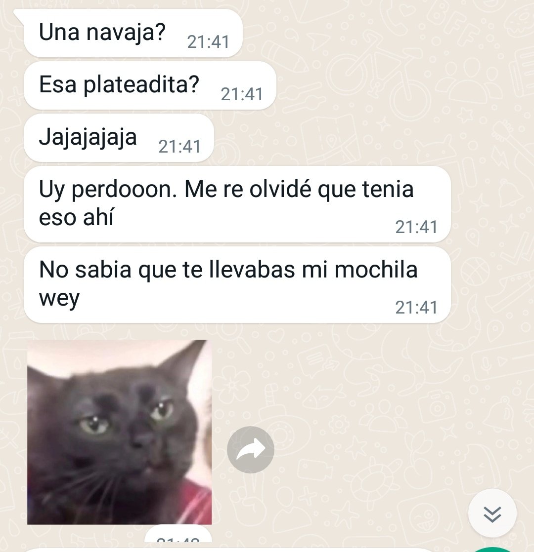 apreteysecambio's tweet photo. Me demoraron en el embarque porque había una navaja en mi mochila, mochi que es de mi hermana y que le saqué sin pedir. https://t.co/HhOpbSiISP