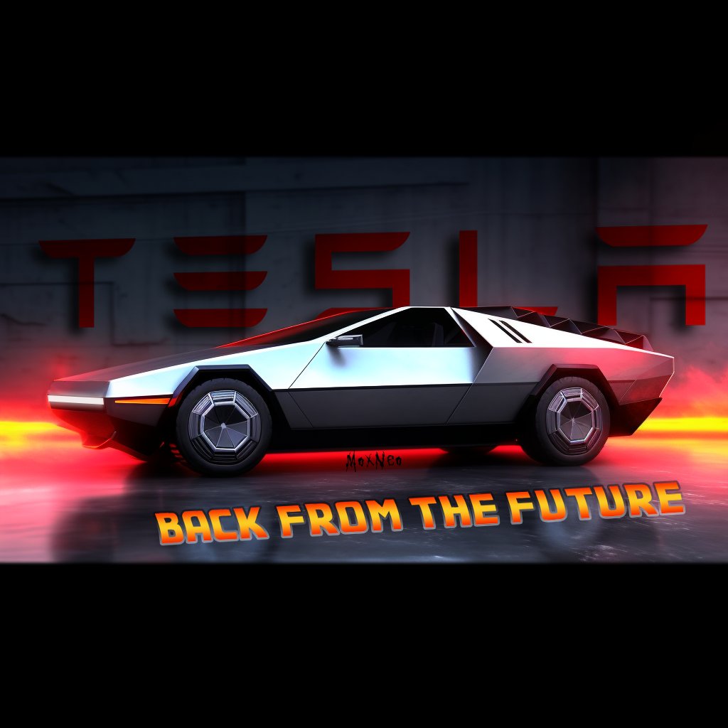 moxneo's tweet photo. I just witnessed a Cybertruck hit 88mph and vanish into thin air! Doc Brown was using Tesla's autopilot. within a sec he was back with this Tesla time machine. ⚡️🔌 #TeslaTimeTravel #FluxCapacitorNotIncluded @elonmusk @Tesla @NYKChannel https://t.co/xhsWnj4JiE