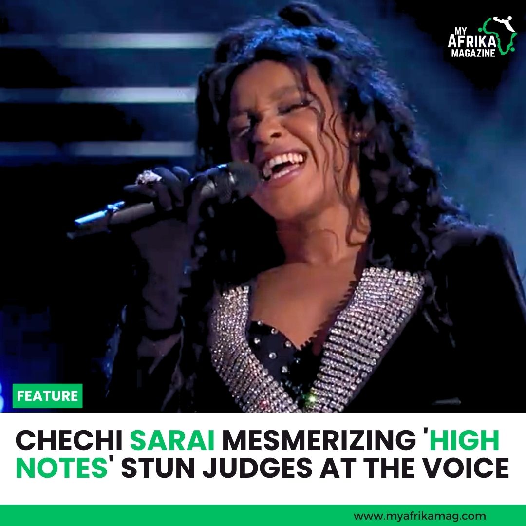 MyAfrikaMag's tweet photo. WATCH: Chechi, a Nigerian-American and one of @NBCTheVoice contestants, had all the four judges rushing for their chair buzzers.... READ MORE: https://t.co/T1cVIk71xz

@ChechiSarai #TheVoice #Nigerian #American https://t.co/WksKDmasHV