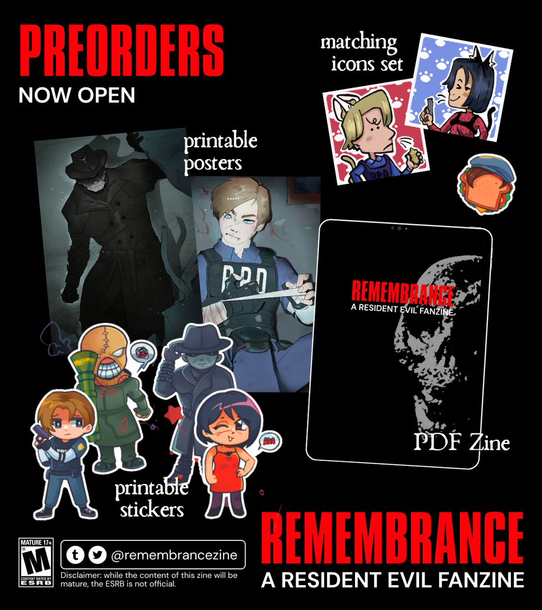 🚨 PREORDERS NOW OPEN 🚨

Make sure you have enough green herbs because we’re going back to Raccoon City. Preorders are now open until November 15th!

⭐️ Preorder here: tabrizines.itch.io/remembrance-zi…