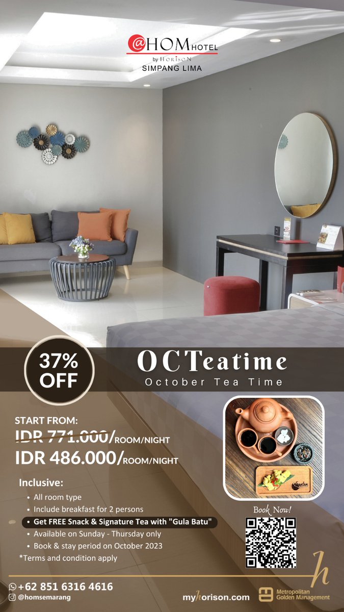 homsimpanglima's tweet photo. Only 486k kalian mendapatkan banyak benefit lho! Special offer ini hanya berlaku khusus di hari Minggu dan Kamis 🙌

Yuk segera booking sebelum kehabisan!🫣🔥 https://t.co/c53czxB6xK