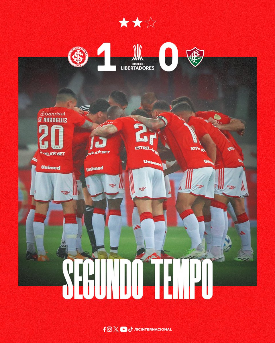 SCInternacional's tweet image. #INTxFLU | 1-0 | 2T | 0' - RECOMEÇA O CONFRONTO! A VIDA PELA VAGA, COLORADO! 𝐏𝐑𝐀 𝐂𝐈𝐌𝐀 𝐃𝐄𝐋𝐄𝐒, 𝐌𝐄𝐔 𝐈𝐍𝐓𝐄𝐑! 👊💥

🇦🇹 #LibertaNossaLoucura

📻 internacional.com.br/radiocolorada