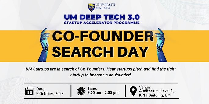I'm attending UM Co-founder Search Day at #universitimalaya. Hope to scout for some web3 startups
#startups @IcpSynergylabs #internetcomputer