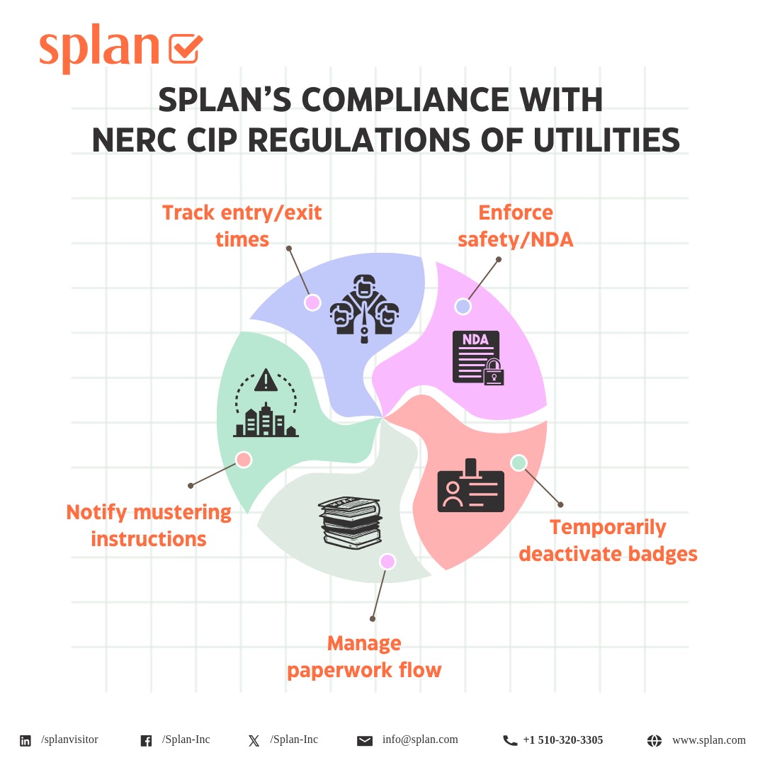 splanvisitor's tweet photo. Maintaining NERC CIP compliance is non-negotiable for utility companies.
With Splan Visitor Management, we provide a seamless solution to meet visitor management guidelines. 
Register here --> https://t.co/85wKiyG1UX

#NERCCIP #Utilities #Security #compliance #touchlesscheckin https://t.co/OQMhoJu7g3