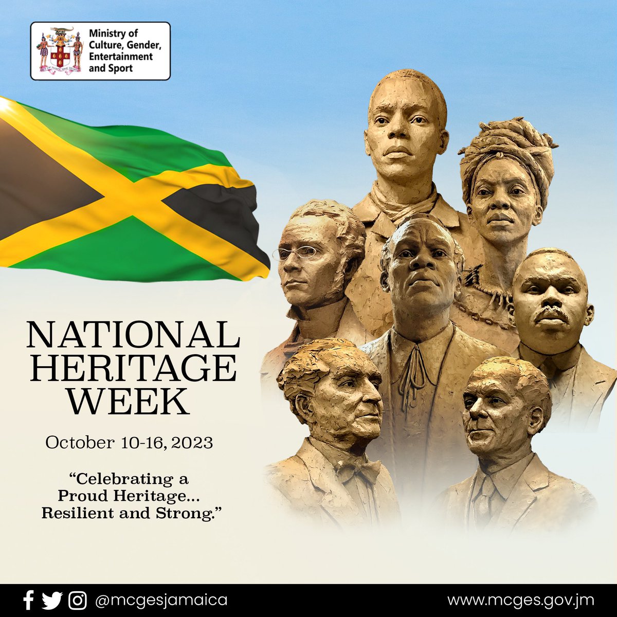 MCGESJamaica's tweet photo. Let us show respect and appreciation for the sacrifice of our National Heroes and the everyday heroes who continue to give of themselves in service to Jamaica. 🇯🇲

Sculptor: @BasilWatson7 

#HeritageWeek2023
#SettingThingsRight
#ResilientandStrong
#BuildingJamaica https://t.co/rh7hrjxb5W