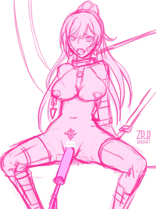 #みなさん2年前の今頃はどんな絵描いてましたか ラフ4枚。矢矧白瀬咲耶ボルチモア2B。2枚は清書しました。 