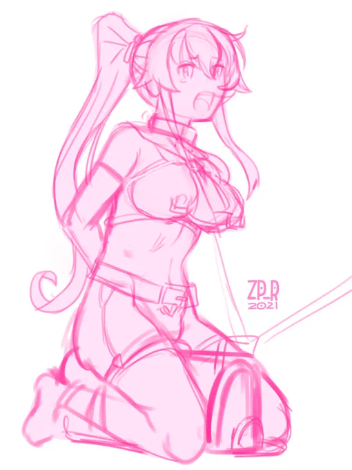 #みなさん2年前の今頃はどんな絵描いてましたか ラフ4枚。矢矧白瀬咲耶ボルチモア2B。2枚は清書しました。 