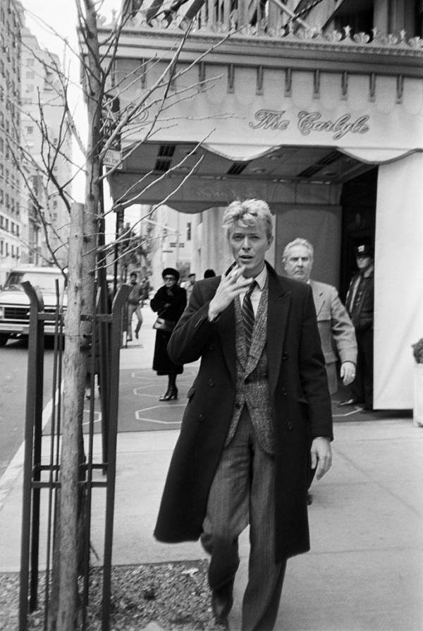 David Bowie on Madison Avenue, New York, 1983. Photo by Art Zelin.