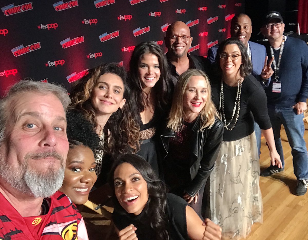 SuperPRGuy's tweet image. It's a #WaybackWednesday to one of the coolest groups to ever grace the @NY_Comic_Con stage: @amoore9 @rosariodawson @mozhanistan @iamAvgeropoulos @courtenaytaylor @JTuckerAnimator @_samliu_ @jusdog &amp;amp; Mairghread Scott. 
A fine #WonderWomanBloodlines premiere &amp;amp; panel at #NYCC2019.