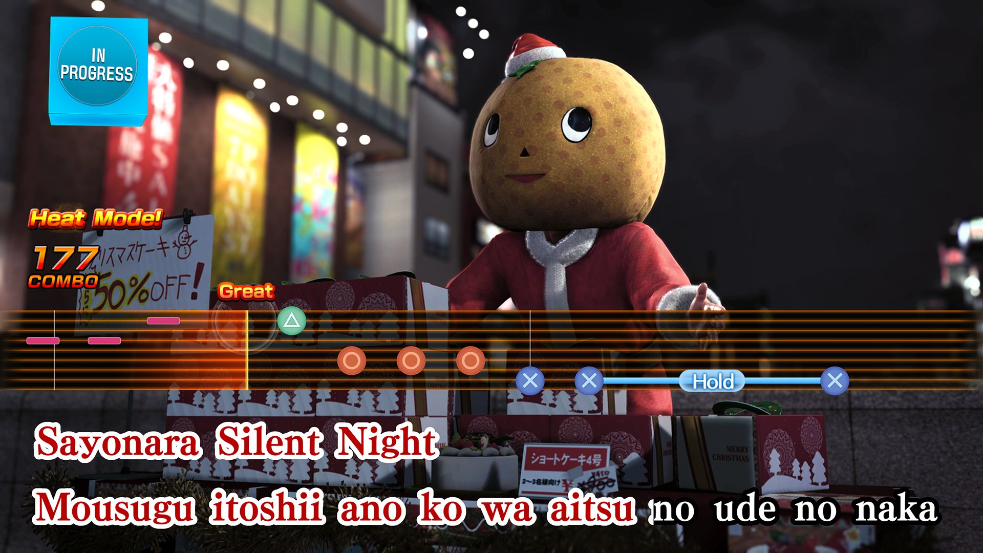 RGG Studio on X: Sing Sayonara Silent Night in a Santa costume