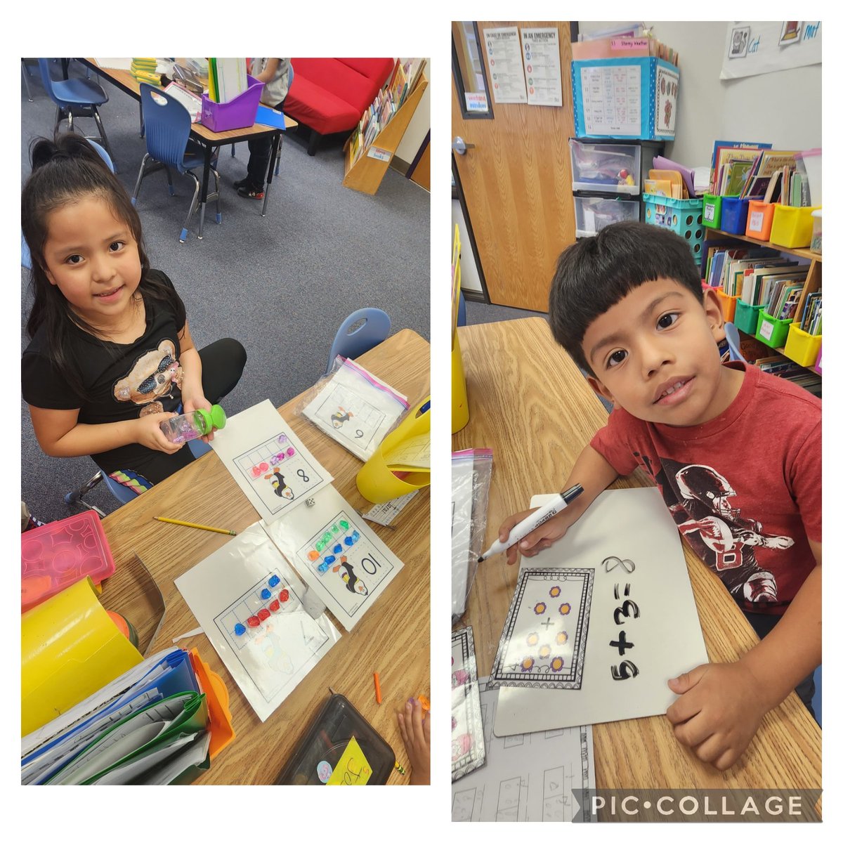 LuzJasmineAria1's tweet photo. Math station fun!! #math #mathstations #Kindergarten #Manipulatives #kinderlove #finchfalcons #finchelementary https://t.co/THwZqQr0ew