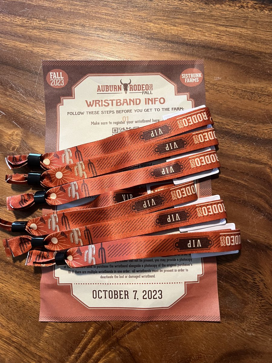 Six VIP tickets to <a href="/AuburnRodeo/">Auburn Rodeo</a> Zach Bryan for sale … friend got appendicitis today and we had to cancel!