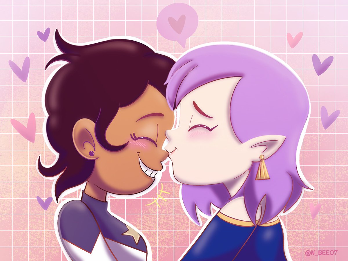 N_Bee07's tweet photo. Sweet kiss :3 💜💗💜💗
#TheOwlHouse #lumity #theowlhousefanart https://t.co/ZcjNtEOpDl