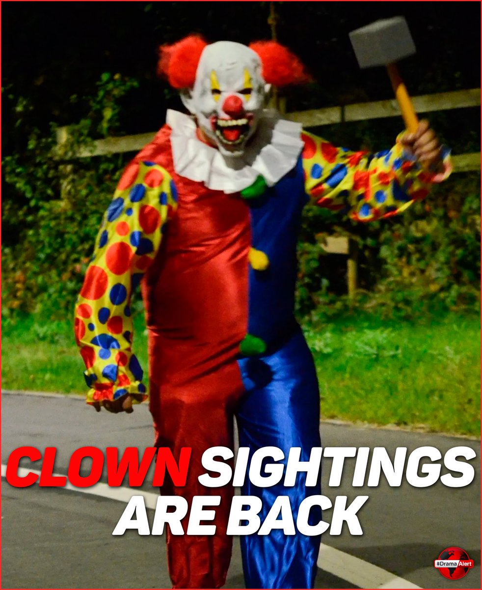 DramaAlert's tweet image. 🚨BREAKING: Clown sightings are back, and spotted in Ohio. 🤡🤡