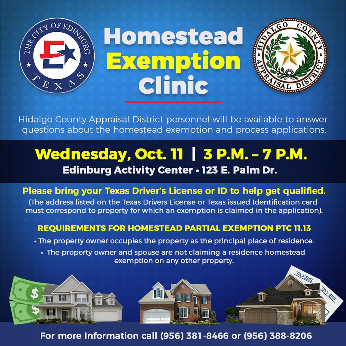 City of Edinburg on X: &ldquo;🏡Learn about new Homestead Exemption 