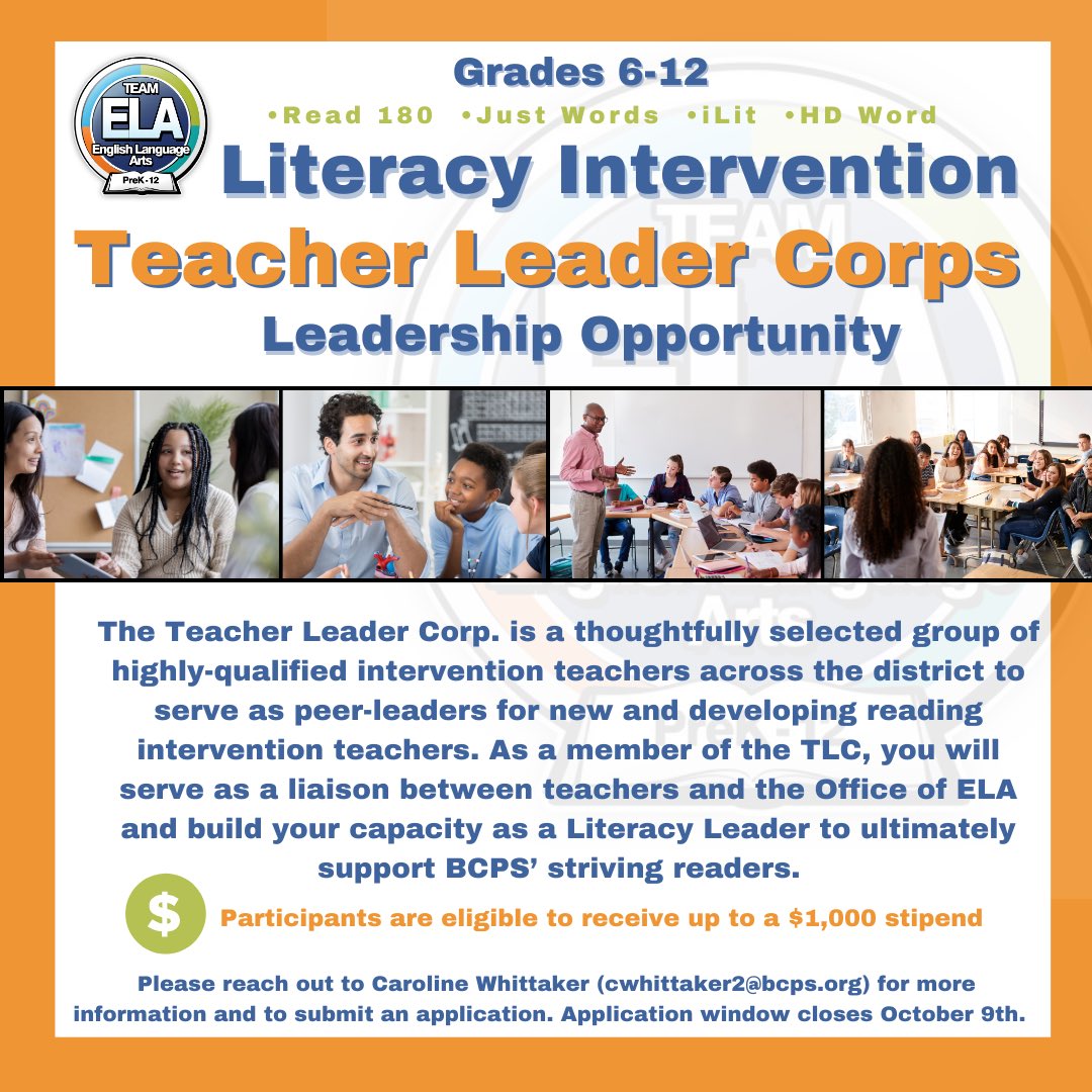 Caroline Whittaker (@teachtayloteach) on Twitter photo 📢BCPS Secondary Literacy Intervention Leadership Opportunity! Spread the word and apply today! 🧠📚 <a href="/BCPS_ELA/">BCPS ELA</a> <a href="/jenlcraft/">Dr. Jennifer Craft (she/her)</a> <a href="/JodiRWicks/">Jodi Wicks</a> <a href="/darlingkari/">Kari Darling Lochary</a> <a href="/RGoisovich/">Rachel Goisovich</a> 📢BCPS Secondary Literacy Intervention Leadership Opportunity! Spread the word and apply today! 🧠📚 <a href="/BCPS_ELA/">BCPS ELA</a> <a href="/jenlcraft/">Dr. Jennifer Craft (she/her)</a> <a href="/JodiRWicks/">Jodi Wicks</a> <a href="/darlingkari/">Kari Darling Lochary</a> <a href="/RGoisovich/">Rachel Goisovich</a>