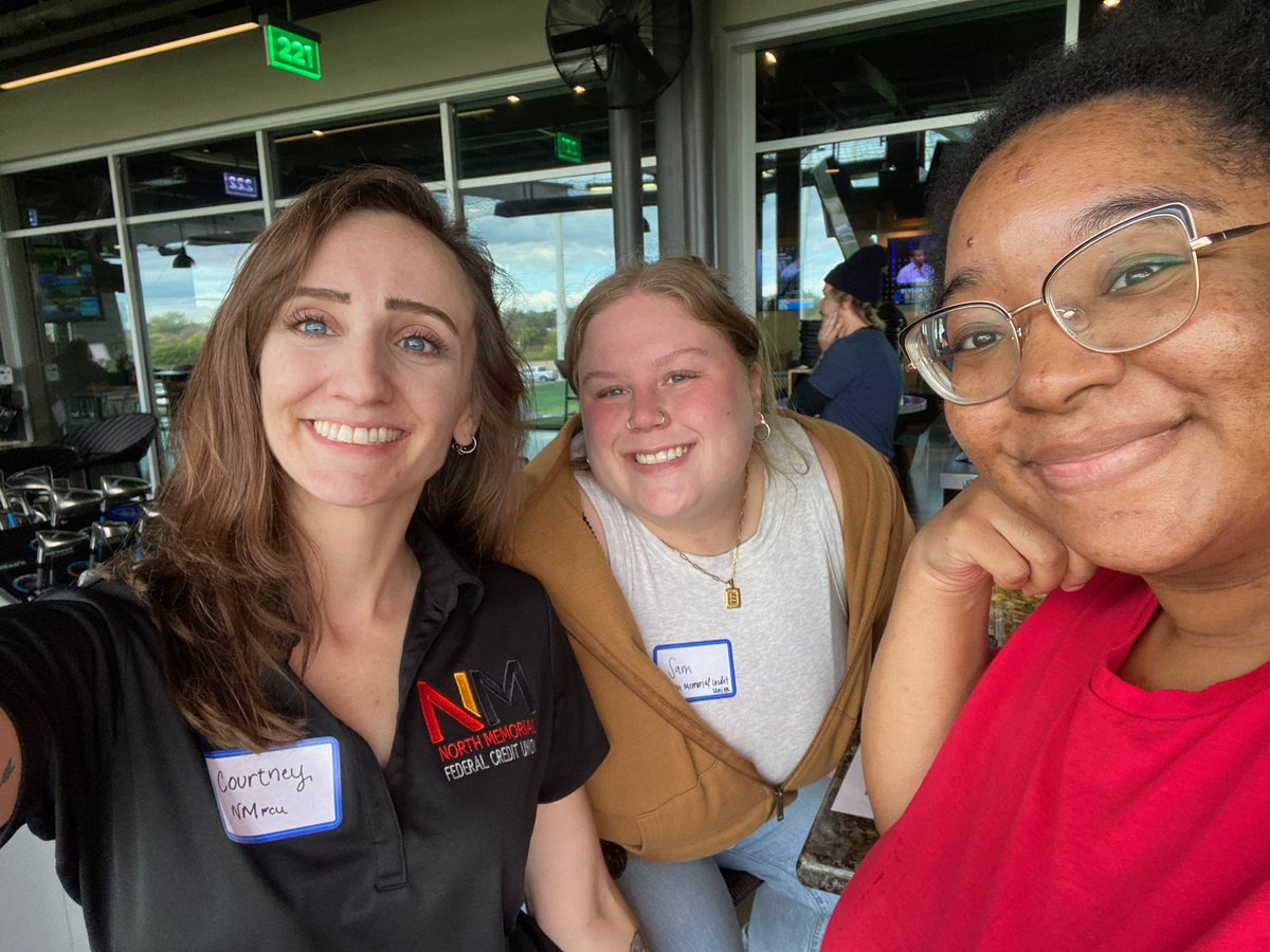 Courtney, Sam and Ki-Anya representing NMFCU at the CU for Kids Top Golf fundraiser. #CUforKids #NMFCURocks