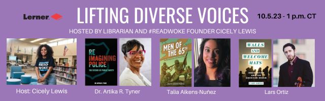 Lifting Diverse Voices Hosted by Librarian and #READWOKE Founder Cicely Lewis on October 5 at 2:00pm. Click on the link to register
us02web.zoom.us/webinar/regist…