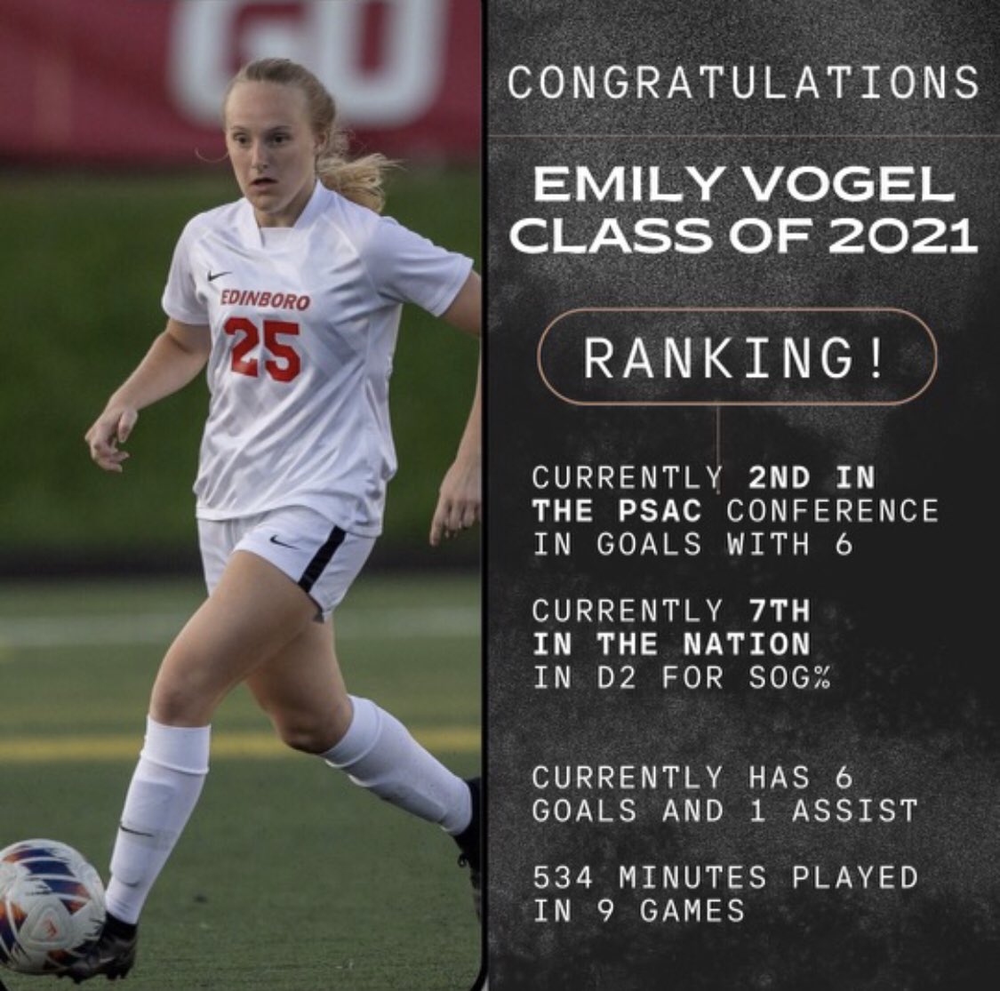 ECHSAthletics's tweet photo. Way to go Emily!! @ECHSPanthers @ECPantherClub @ECgirlssoccer https://t.co/Qz7A9WrnPf