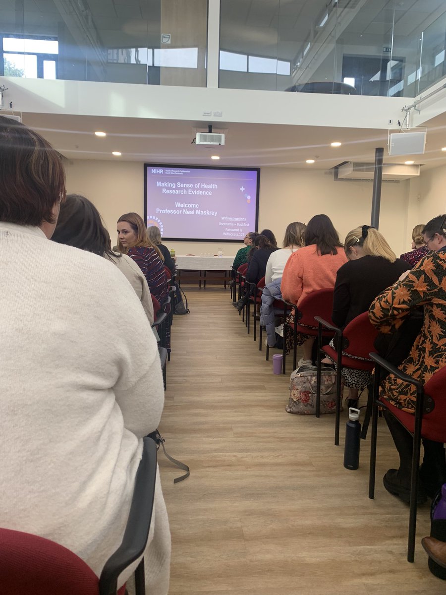 Informative and interesting day at the NIHR PenARC ‘making sense of health research evidence’ conference. Lots of valuable learning taken away today